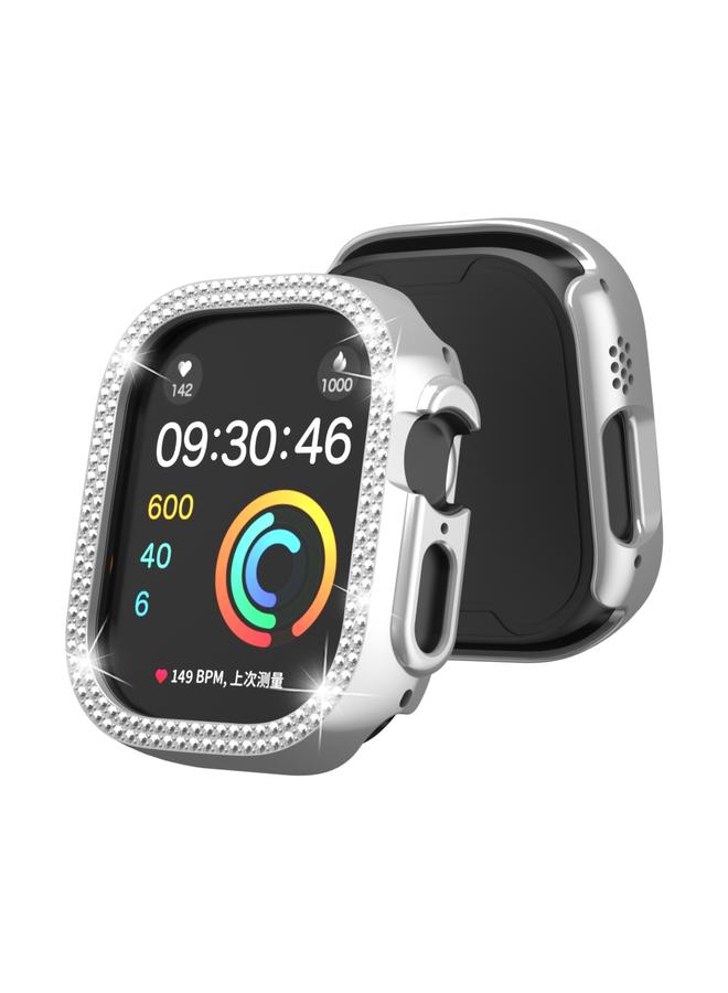 erorex For Apple Watch Ultra 2 / Ultra 49Mm Double Row Diamond Hollow Pc Watch Case(Silver) - Image 1