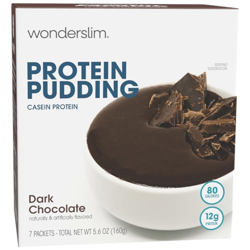 WonderSlim Protein Pudding, Dark Chocolate, Gluten Free, Low Carb (7ct) - Image 1