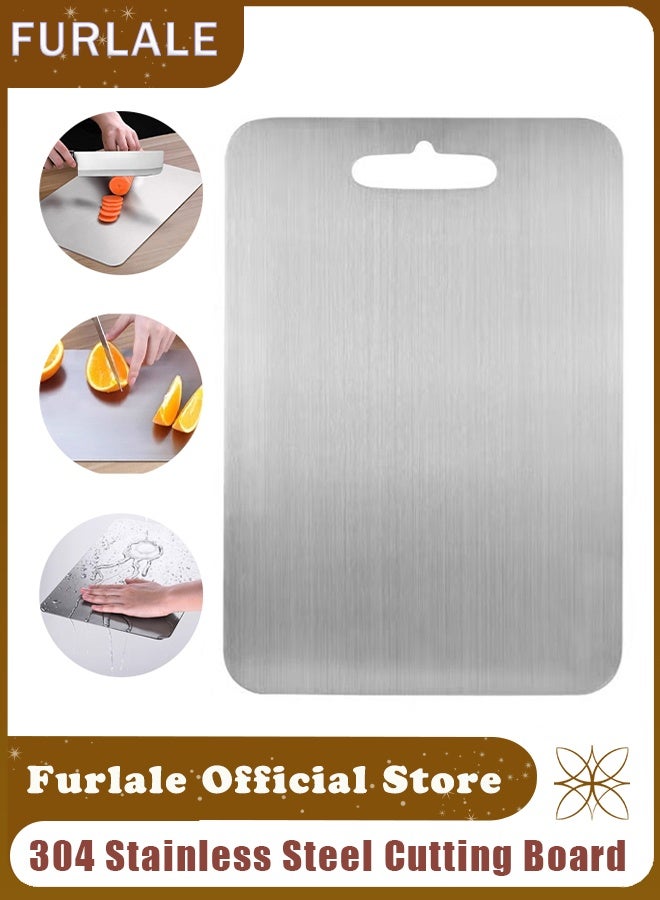 Furlale 304 Stainless Steel Cutting Board for Kitchen 28×39cm – Hygienic Non-Porous Chopping Board for Meat, Fruit & Vegetables, Easy Clean Durable Food-Grade Cutting Board - Image 1