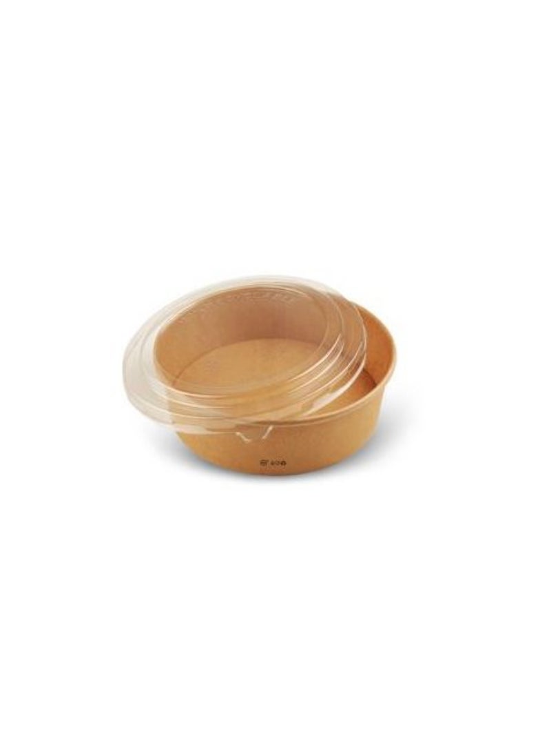 Generic - Kraft Touch Salad Bowl 1090 Ml With Pet Lids 300Pc - Image 1