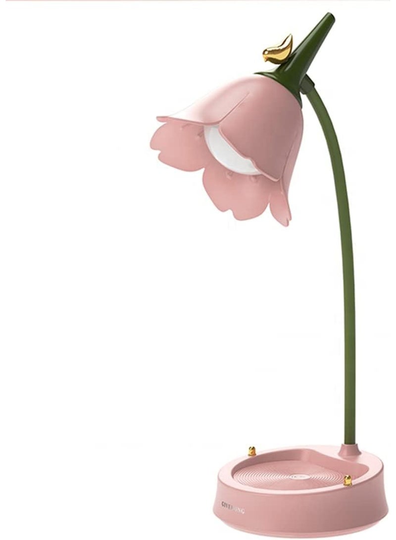 عربست مصباح مكتب LED مصباح طاولة لاسلكي لاسلكي قابل للتعديل معقوفة قابلة للتعديل تعمل باللمس قابلة لإعادة الشحن ببطارية قابلة لإعادة الشحن، مصباح ليلي صغير لطيف للقراءة في غرفة نوم الكلية - Image 1