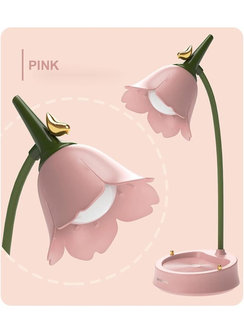 عربست مصباح مكتب LED مصباح طاولة لاسلكي لاسلكي قابل للتعديل معقوفة قابلة للتعديل تعمل باللمس قابلة لإعادة الشحن ببطارية قابلة لإعادة الشحن، مصباح ليلي صغير لطيف للقراءة في غرفة نوم الكلية - Image 2