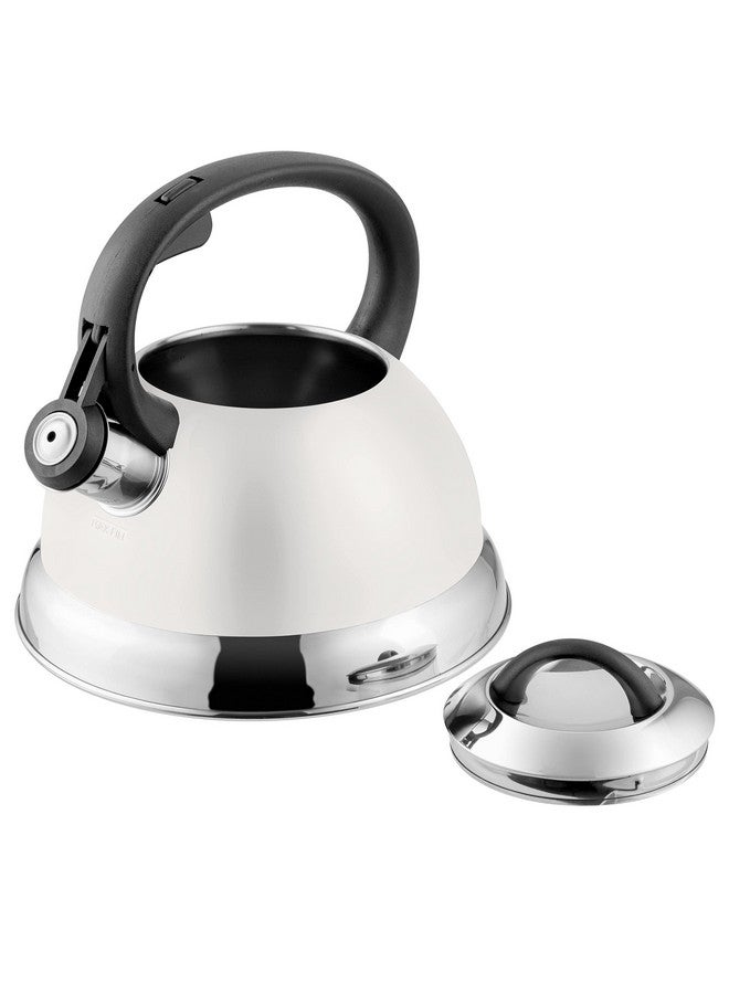 Mr. Coffee Flintshire Stainless Steel Whistling Tea Kettle w/Nylon Handle, 1.75-Quart, Linen - Image 5