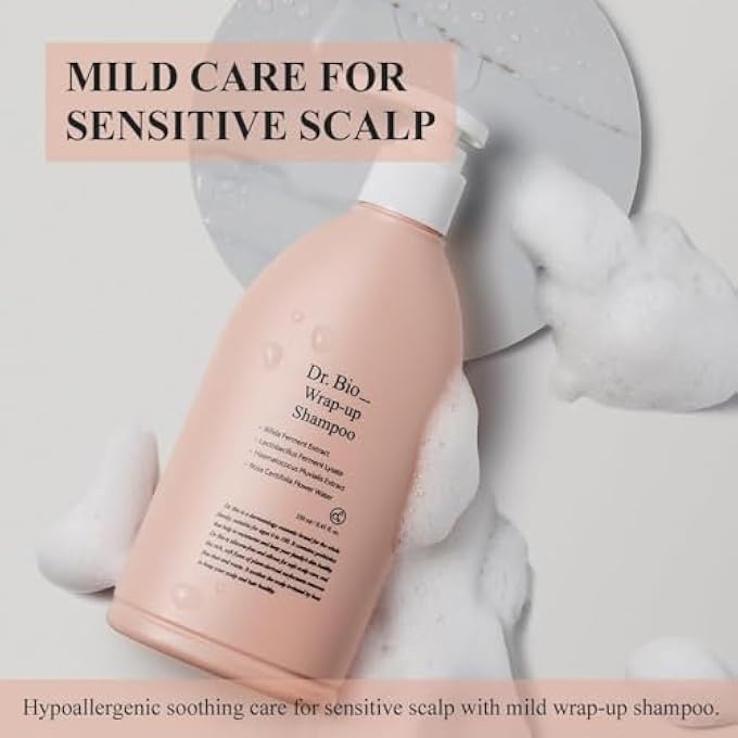 Dr.Bio WRAP-UP KOREAN SHAMPOO 250ML  HYDRATING & SOOTHING HAIR CLEANSER FOR SENSITIVE SCALP  VEGAN, SILICONE & PARABEN-FREE FORMULA WITH PROBIOTICS & CICA  SCALP HEALTH & SHINE - Image 3