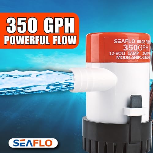 SEAFLO 01 Series 350 GPH Bilge Pump – 12V, 3/4" Outlet, Marine Submersible Pump with Anti-Airlock Protection, CE & Rohs Certified, 4-Year Warranty | Reliable for Boats and Marine Applications - Image 3