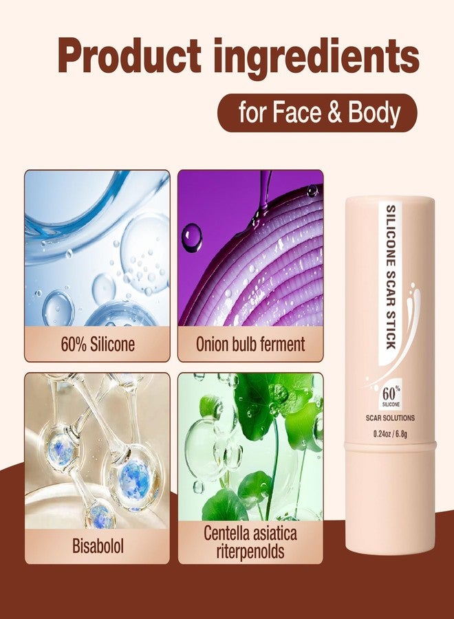 Wismee 2pcs Silicone Scar Stick, Made of 60% Silicone,Reduces the Appearance of Scars,Gentle on All Skin Types - Image 2