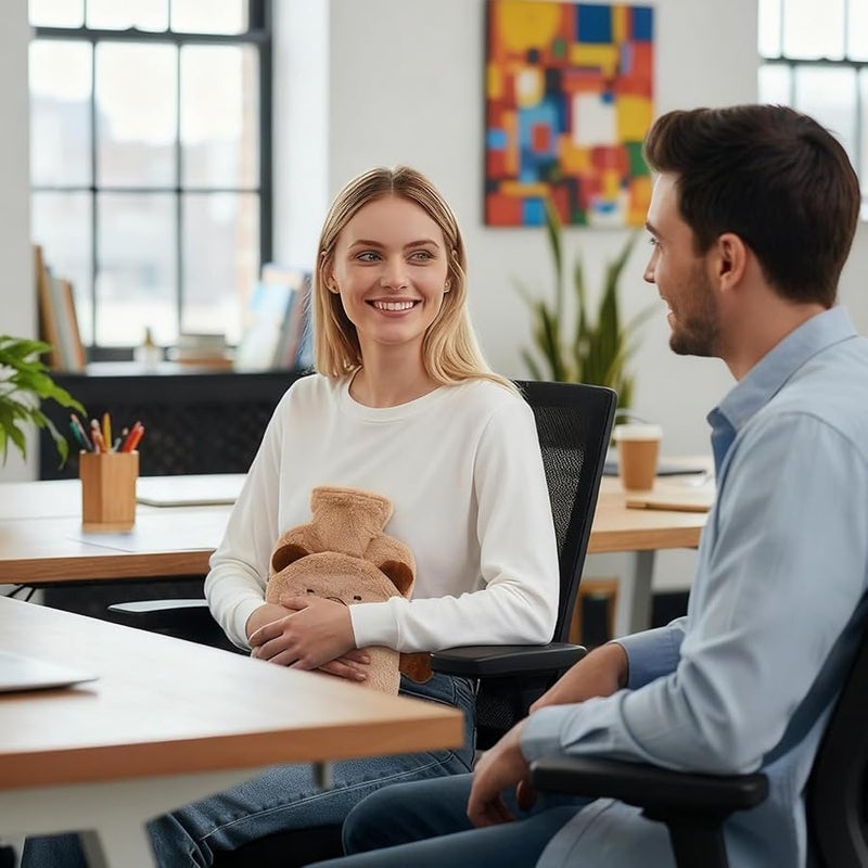 كابيبالا قارورة ماء ساخن ملونة 1 لتر مع غطاء فروي لتخفيف الآلام وتشنجات الدورة الشهرية واستعادة العضلات - Image 3