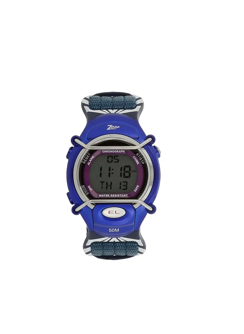 Zoop Grey Dial Blue Fabric Strap Watch