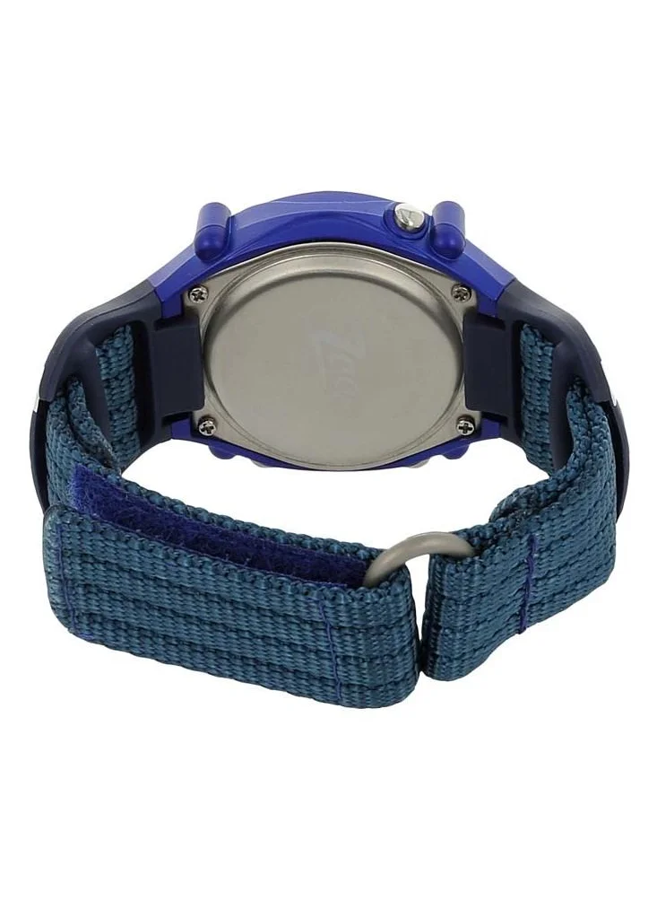 زوب Grey Dial Blue Fabric Strap Watch
