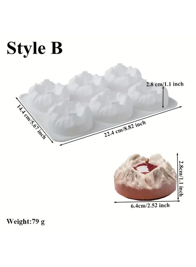 6th Company Xiaoxueshan Silicone Mold for Mountain Chocolate Mousse Ice Pudding Versatile Baking Tool Easy Clean Durable Manual Shaping for Weddings Christmas Halloween Easter Valentine Day Graduation - Image 4