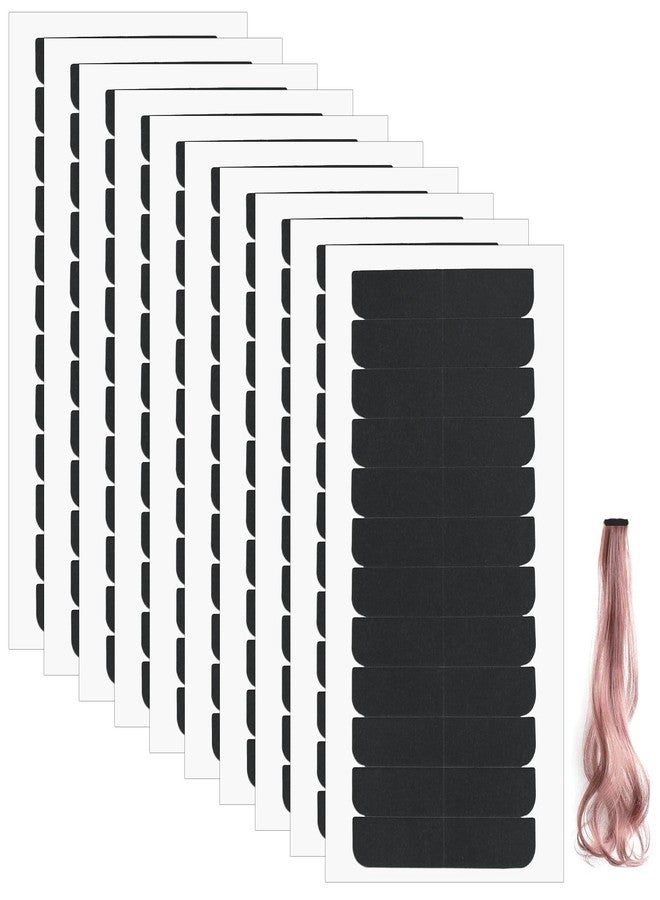 Tucnoeu 120pcs Adhesive Replacement Tape for Hair,Hair Extension Tape,Extensions Invisible Waterproof Double Sided Hair Tape,Tape in Human Hair Extensions Wig Tape Beauty Tools(Black) - Image 1