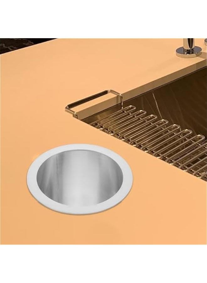 Generic - Drop-in Trash Chute, Stainless Steel Trash Grommets Round Waste Trash Chute Grommet for Countertop Inserted Trash Chutes -5.11X5.11X3.93in - Image 1