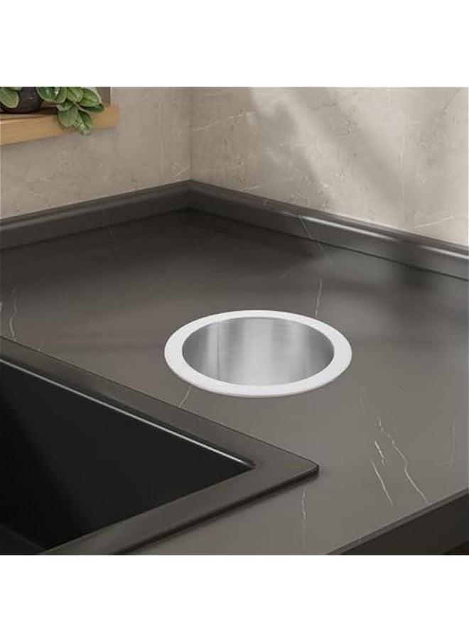 Generic - Drop-in Trash Chute, Stainless Steel Trash Grommets Round Waste Trash Chute Grommet for Countertop Inserted Trash Chutes -5.11X5.11X3.93in - Image 1