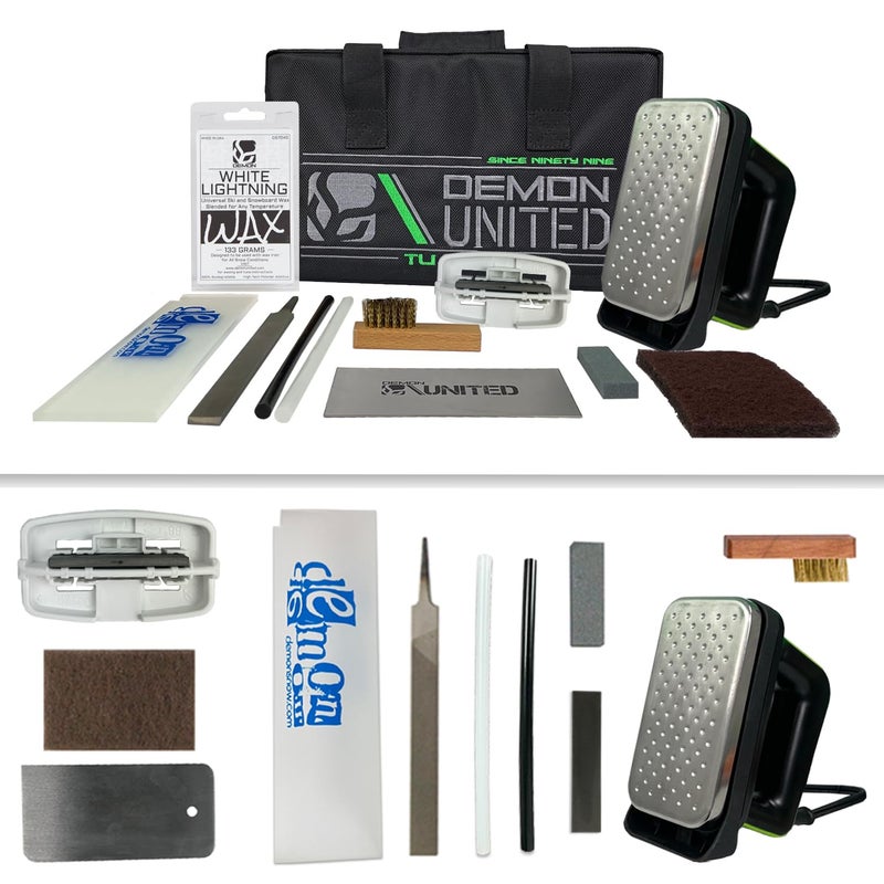 Demon United Demon Complete Basic Tune Kit with Wax- Everything Needed to do a Basic Tune and Wax for Your Skis and Snowboard *Made in USA Wax* - Image 1