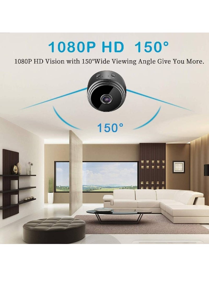 Mini WiFi Hidden Camera, Wireless Spy Camera with Video Live Feed, HD 1080P Home Security Camera Baby Nanny Cam Mini Smart Camera With Night Vision and Motion Detection