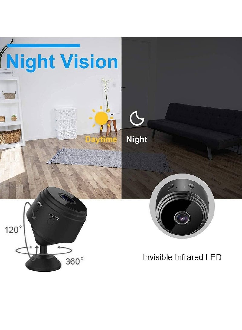 Mini WiFi Hidden Camera, Wireless Spy Camera with Video Live Feed, HD 1080P Home Security Camera Baby Nanny Cam Mini Smart Camera With Night Vision and Motion Detection