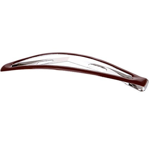 LONEEDY Pack of 12 Large Metal Stoving Varnish Hair Snap Clips, No-slip Hair Clips Barrettes For Women and Girl (Brown) - Image 3