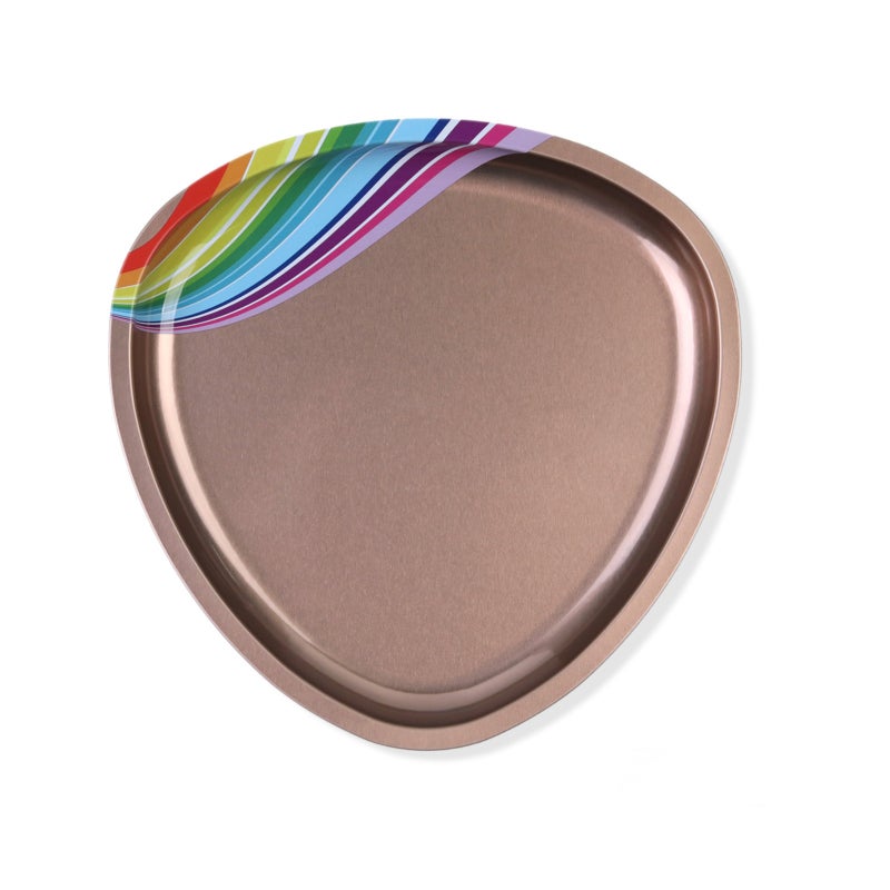Gold Stainless Steel Tray: Sturdy Rust-Resistant Flat Bottom - Versatile Stylish Design Jewelry Tray for Jewelry Ornament Storage - Image 1