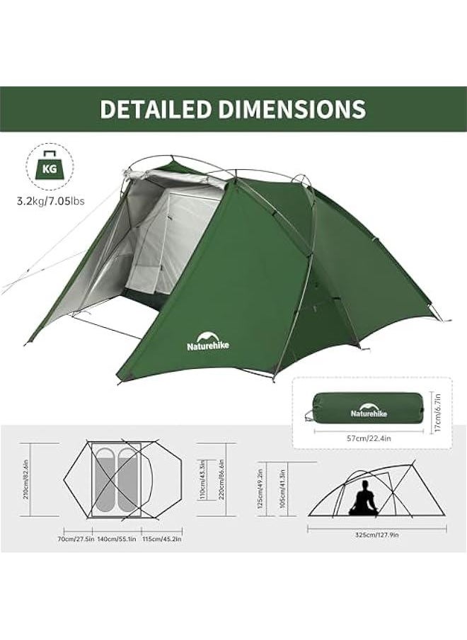 Arabest - Hillock 2 Backpacking Tent, Lightweight Camping Shelter for Two People, Tent with Vestibule - Image 1