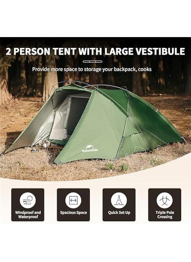 Arabest - Hillock 2 Backpacking Tent, Lightweight Camping Shelter for Two People, Tent with Vestibule - Image 1