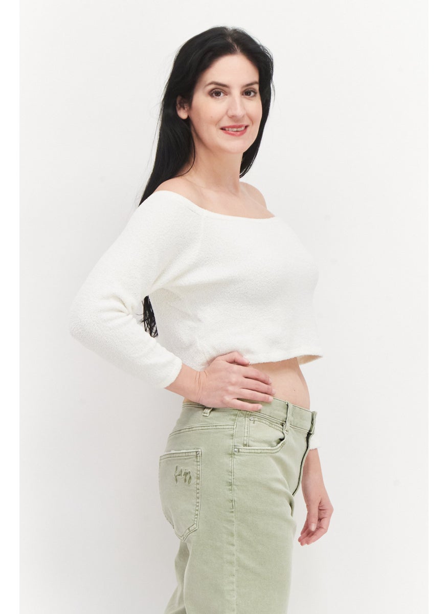 Women Off Shoulder Long Sleeve Textured Crop Top, Off White - pzsku/Z226F7980738416680D3FZ/45/_/1724351261/afc741d4-ce12-43b4-a3be-441baa9f2f54