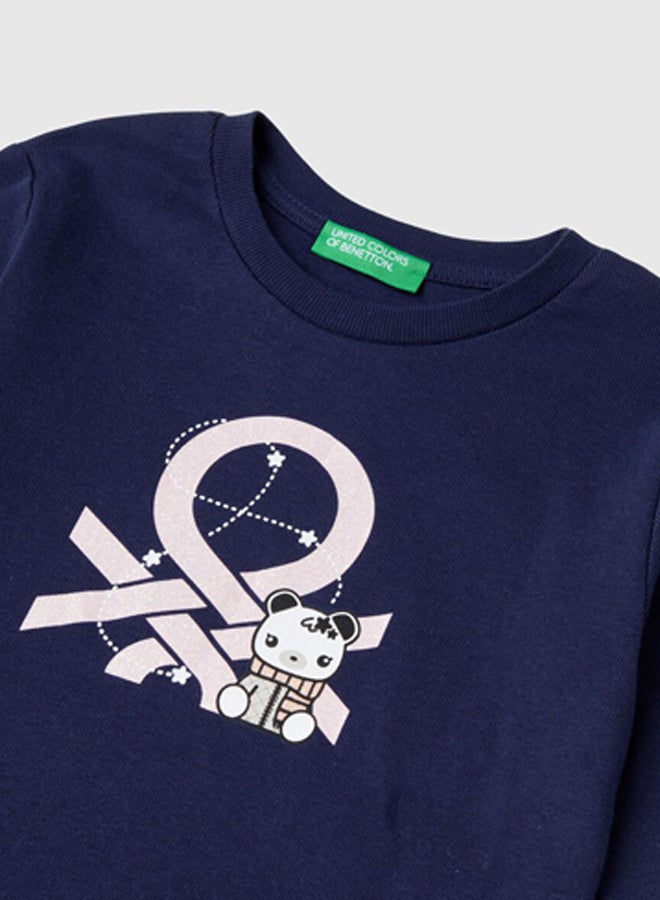 Girls Long Sleeve Crew Neck T-Shirt