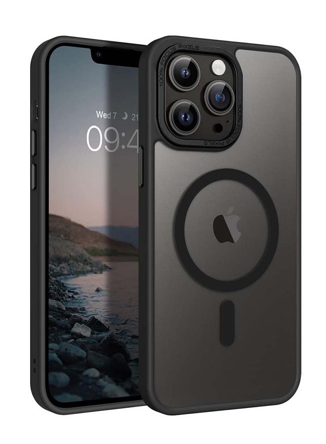 حافظة لايفون 15 برو ماج سيف 6.1 بوصة، مغناطيس أقوى N52، حماية من الدرجة العسكرية مقاومة للصدمات، مضادة لبصمات الأصابع ومضادة للخدش، غطاء ايفون 15 برو المغناطيسي النحيف مضادة للأصفرار - Image 1