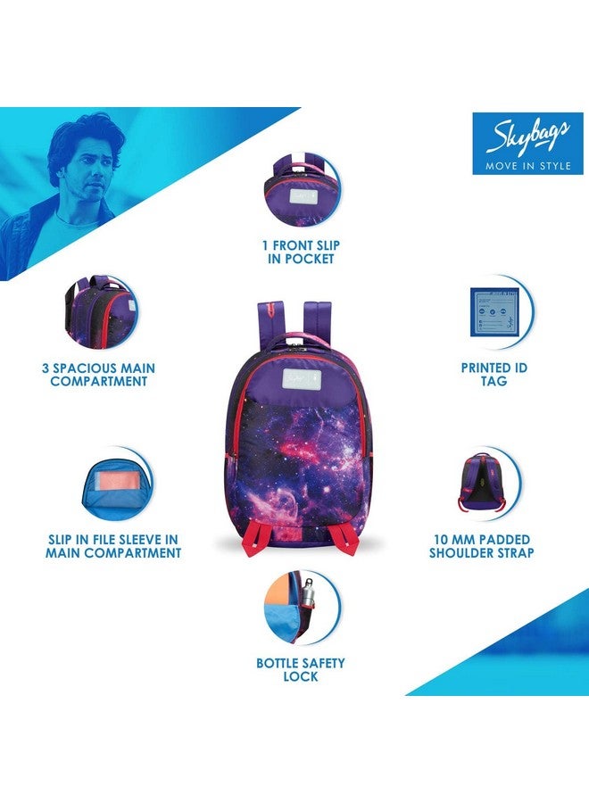 Skybags ASTRO SPACE THEME PINK SCHOOL BACKPACK 32L - Image 2