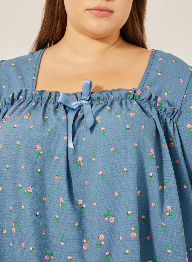 ستايلي طقم بيجامة بنقش الزهور - Image 4