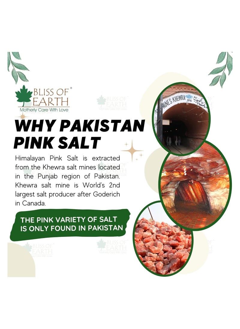 BLISS OF EARTH Bliss of Earth 1KG Pure Himalayan Pink Salt Non Iodised for Weight Loss & Healthy Cooking, Natural Substitute of White Salt Pack of 5  - Image 2