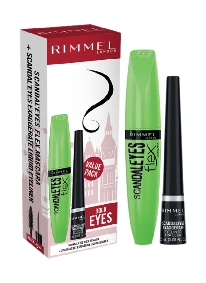 RIMMEL LONDON - Scandalyes Flex Mascara And Exaggerate Liquid Liner Kit - Image 1