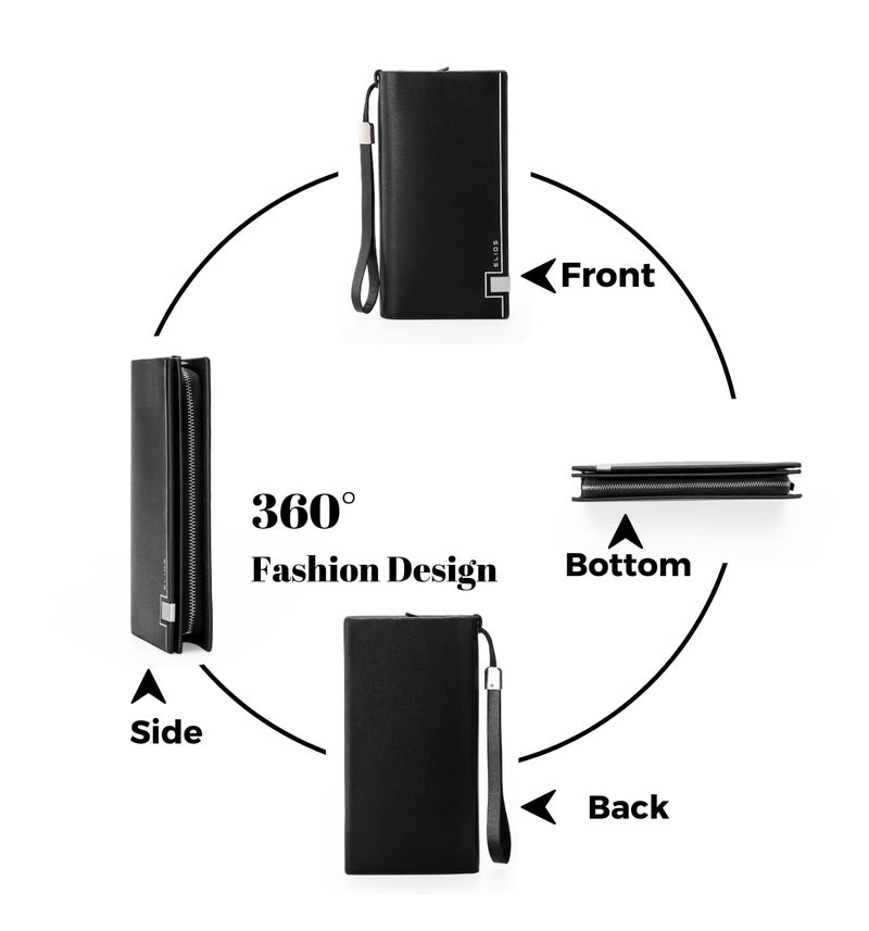 Elios Black Synthetic Women's Card Holder (EL-CK-138) - Image 3
