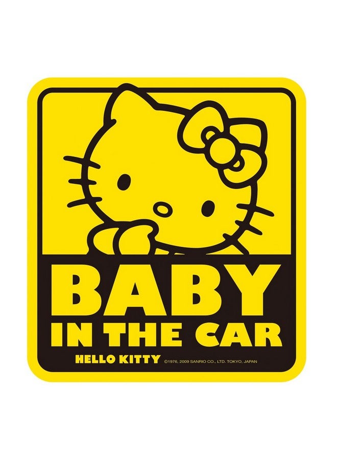 Seiwa Hello Kitty Baby in the Car Sticker (Yellow) - Image 1