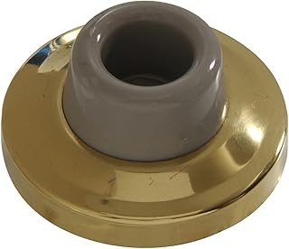 Hardware Essentials 852378 Wall Mount Door Stop Bright Brass 2-3/8" - Image 1