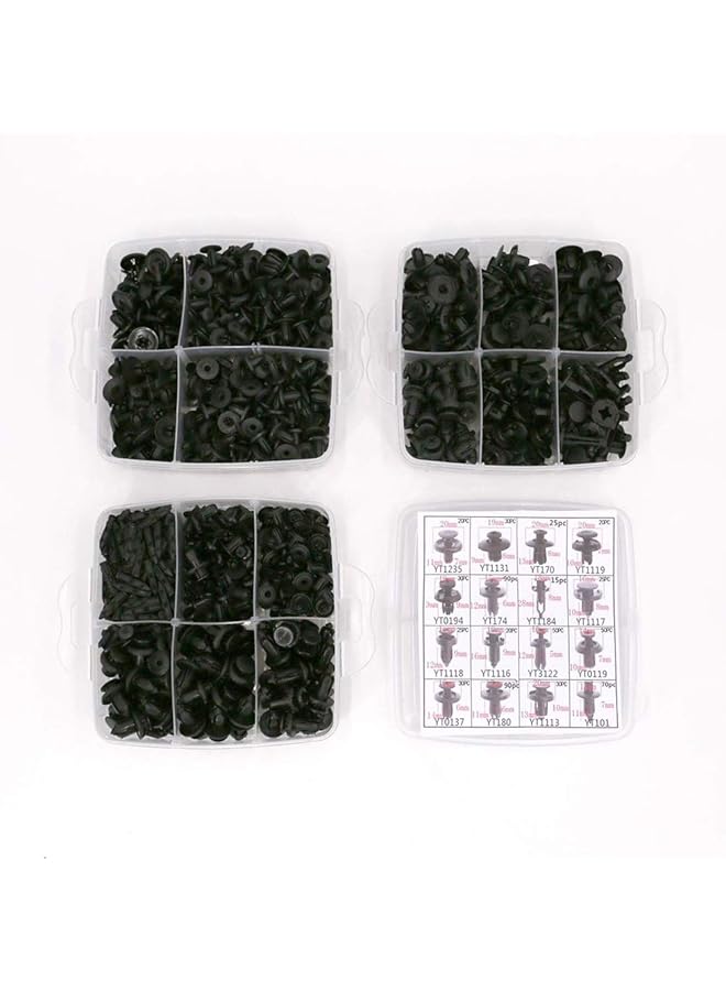 620Pcs Assorted Car Body Plastics Push Retainer Pin Rivet Fasteners Trim Molding Clip Automotive Furniture Assembly Expansion Screws Kit With Removal Tool Screwdriver - Image 5