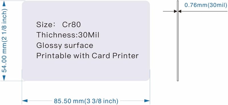 Gialer 10 عبوة 1K بطاقات RFID الذكية المتوافقة مع بطاقات Mi-fare Classic 1K 13.56MHz 14443A بطاقات بيضاء مفاتيح فندقية بطاقات التحكم في الوصول قابلة للطباعة على طابعات البطاقات - Image 3