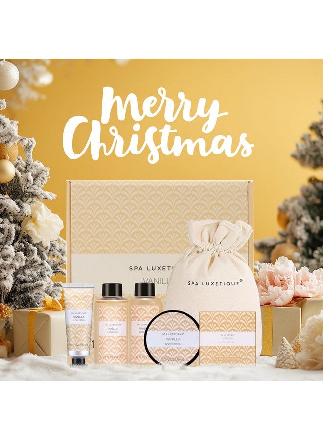 spa luxetique Spa Luxetique Spa Gifts for Women 6pc Vanilla Bath Sets Women Gift With Body Lotion, Shower Gel, Bubble Bath, Hand Cream, Bath and Body Gifts Set, Christmas Gift Sets, Bath Gifts for Women - Image 2