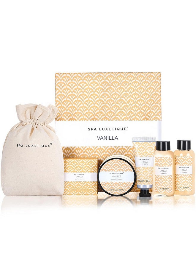 spa luxetique Spa Luxetique Spa Gifts for Women 6pc Vanilla Bath Sets Women Gift With Body Lotion, Shower Gel, Bubble Bath, Hand Cream, Bath and Body Gifts Set, Christmas Gift Sets, Bath Gifts for Women - Image 1