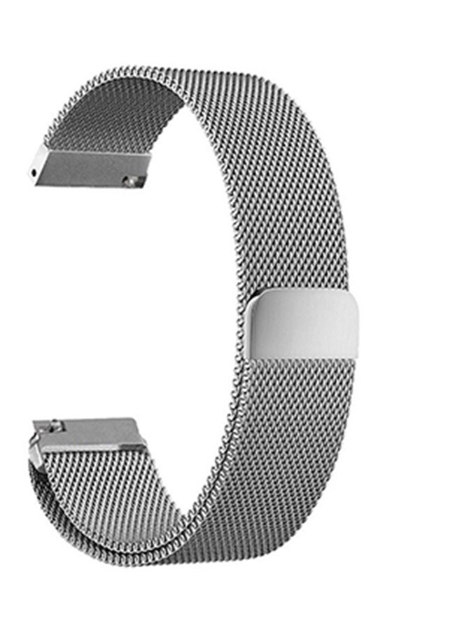 Perfii Milanese Mesh Replacement Band For Samsung Galaxy Active/Active 2 Silver - Image 3