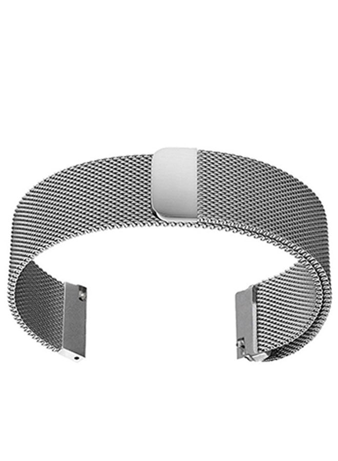 Perfii Milanese Mesh Replacement Band For Samsung Galaxy Active/Active 2 Silver - Image 5