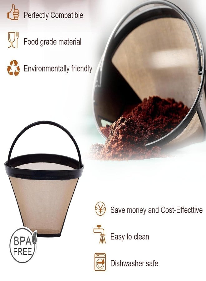 BRENSTEN 2pcs Reusable #4 Cone Coffee Filter Basket for Ninja and Cuisinart Coffee Makers Coffee Accessories - 2 Pack Permanent Replacement for Ninja and Cuisinart Coffee Brewers - Image 2