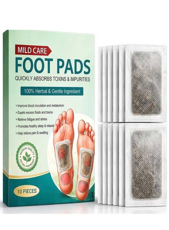 NISHIV Detox Foot Patches for Overnight Foot Care | Ginger Foot Pads for Relaxation & Foot Comfort | Easy to Use Adhesive Foot Patches for Men & Women | Pack of 10 - Image 1