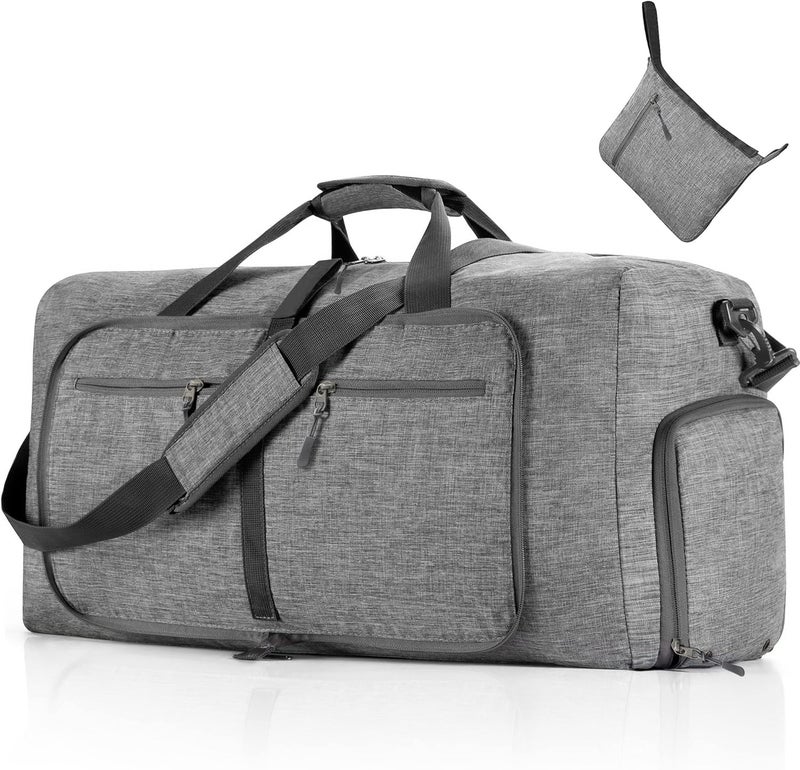 Vomgomfom Travel Duffle Bag for Men, 65L Foldable Travel Duffel Bag with Shoes Compartment Overnight Bag for Men Women Waterproof & Tear Resistant - Image 1
