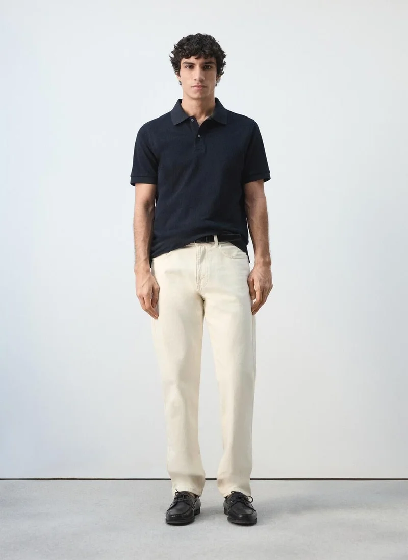 Mango Man  Regular-fit cotton piqué polo shirt for Men | Best Price UAE