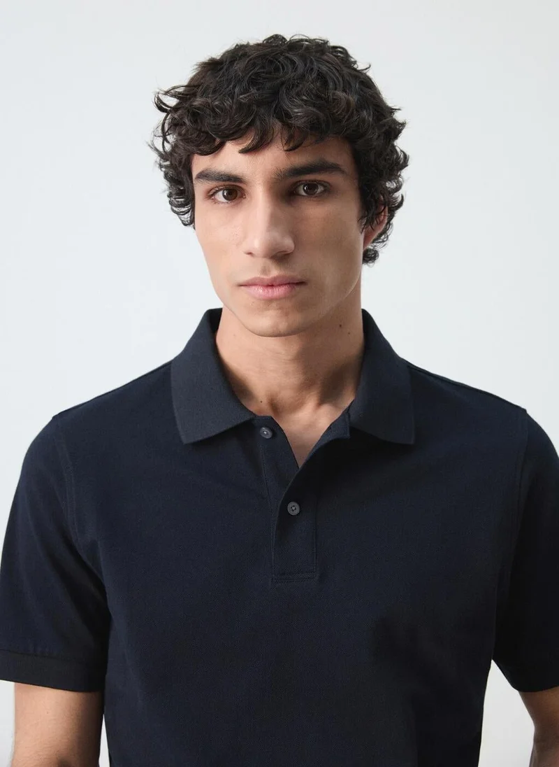 Mango Man  Regular-fit cotton piqué polo shirt for Men | Best Price UAE