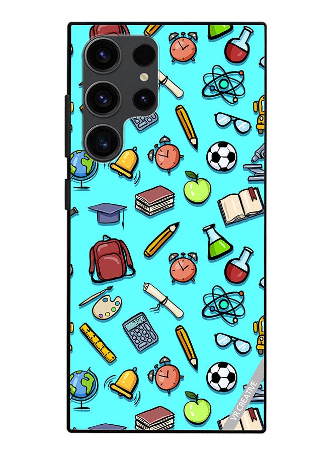 VR CREATIVE Protective Case Cover For Samsung Galaxy S23 Ultra 5G Cartoon School Color Design Multicolour - Image 1