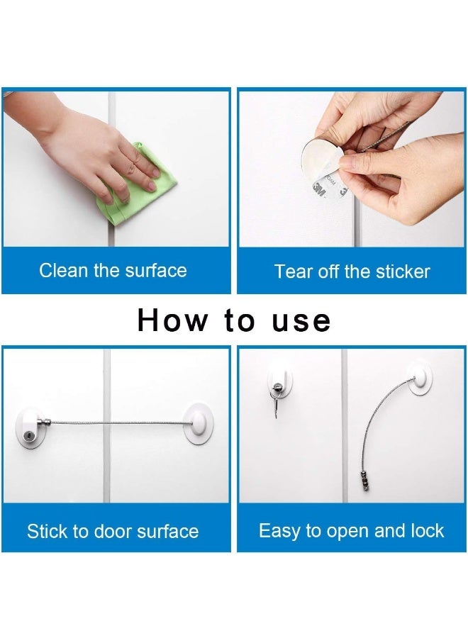 XccMe 6 Pack Refrigerator Locks with 12 Keys, Child Safety Fridge Lock - Image 2