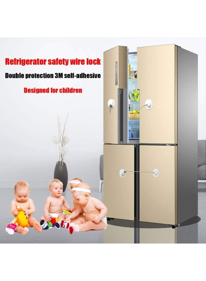 XccMe 6 Pack Refrigerator Locks with 12 Keys, Child Safety Fridge Lock - Image 3
