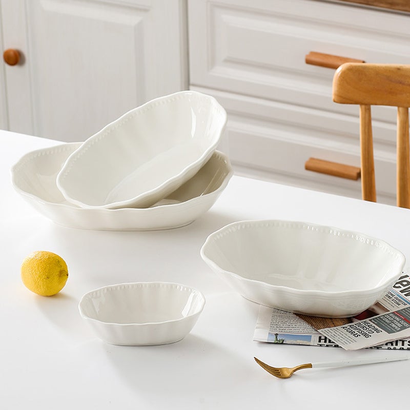 2pcs Ceramic Baking Pan Ceramic Baking Tray Bread Baking Tool Kitchen Utensil - Image 3