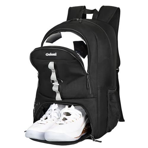 Goloni Youth Soccer Bag,Basketball Bag with Ball Compartment & Shoe Compartment,Backpack for Football Volleyball Basketball - Image 1